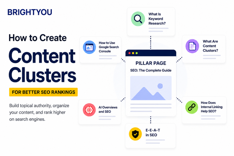 How to Create Content Clusters for Better SEO Rankings content cluster image